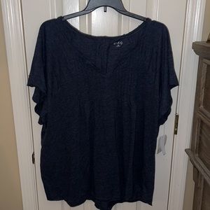 Womens size 3X Wonderly SS top Blue